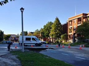 Commuter Erica Eades spotted the Cobourg Street broken water main on her morning commute.