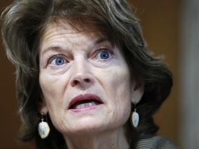 FILE - In this March 13, 2018, file photo, Sen. Lisa Murkowski, R-Alaska, speaks during a hearing on Capitol Hill in Washington. John McCain is being remembered as a last lion of the Senate, with few others matching his stature. But the next generation of mavericks might come from the ranks of Senate women.