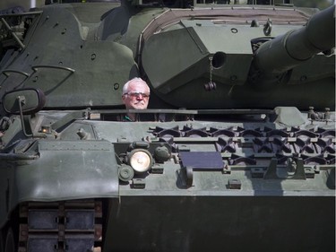 A military vehicle demonstration took place at the Canadian War Museum Saturday September 1, 2018. Michael Miller the artifacts restoration preparator for the Canadian War Museum driving the Leopard C2 main battle tank.