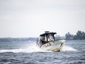 The OPP were on the St. Lawrence near Rockport Sunday September 2, 2018, searching for an 11-year-old Ottawa boy after a boat capsized Saturday afternoon.