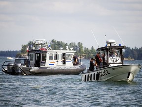 The OPP and RCMP were on the St. Lawrence near Rockport Sunday September 2, 2018, searching for an 11-year-old Ottawa boy after a boat capsized Saturday afternoon.
