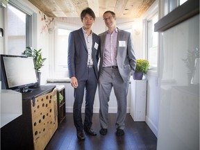Seungyeon Hong, a master's student in civil engineering and professor Scott Bucking inside the Northern Nomad.