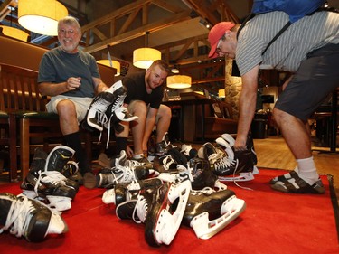Fans take part in the used equipment sale at the Ottawa Senators Fan Fest at Canadian Tire Centre in Ottawa on Sunday, September 16, 2018.