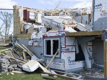 Houses on Porcupine trail and Casey Creek lane neighbourhood in Dunrobin are destroyed by the tornado that hit the region yesterday. Photographed on Saturday, Sept. 22, 2018.