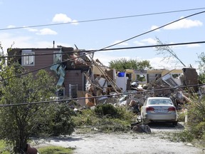 Houses on Dunrobin road in Dunrobin are destroyed by the tornado that hit the region yesterday. Photographed on Saturday, Sept. 22, 2018.