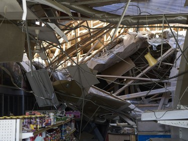 Deli and grocery store at Dunrobin Plaza in Dunrobin is destroyed by the tornado that hit the region yesterday. Photographed on Saturday, Sept. 22, 2018.