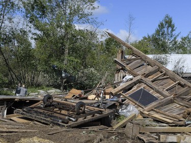Christine Earle's farmhouse on 3207 Stonecrest road is destroyed by the tornado that hit Dunrobin region yesterday. Photographed on Saturday, Sept. 22, 2018.