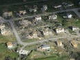 Damage from a tornado is seen in Dunrobin, Ont., west of Ottawa on Saturday, Sept. 22, 2018.