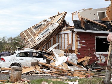 Brian and Nicole Lowden's house was destroyed by a tornado on Thomas Dolan Parkway in Dunrobin, September 23, 2018. A tornado left parts of Ottawa and Gatineau devastated.   Photo by Jean Levac/Postmedia   130048