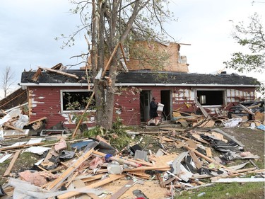 Brian and Nicole Lowden's  wreckage of their home on Thomas Dolan Parkway in Dunrobin, September 23, 2018. A tornado left parts of Ottawa and Gatineau devastated.   Photo by Jean Levac/Postmedia   130048