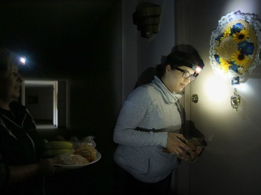 - Wearing a headlamp in the pitch-black halls of a seniors residence on Bateman Drive in Nepean, McConnell knocks on doors to give the elderly muffins, fruit and comfort Monday morning.  The residence there, made up of about 70 people over four floors remained without power Monday.  ------------------------------- Amy McConnell, along with Pierrette Raymond and countless others, marshalled an army of volunteers through social media and jumped into action to help seniors in the Ottawa stranded without power from the tornado.  For the past four days dozens of them spread out to affected high rises and humped food and water up countless flights of stairs. offering comfort to many seniors left in the dark.   Julie Oliver/Postmedia