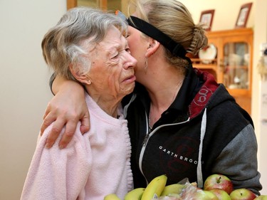 Ninety-four-year-old Anna Lasezewski was relieved to see the "angels" Monday morning at the Nepean residence she lives at which was still without power Monday morning.