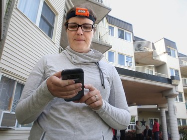 Amy McConnell works her phone, diverting food from one building to another like an army sergeant. Amy McConnell, along with Pierrette Raymond and countless others, marshalled an army of volunteers through social media and jumped into action to help seniors in the Ottawa stranded without power from the tornado.  For the past four days dozens of them spread out to affected high rises and humped food and water up countless flights of stairs. offering comfort to many seniors left in the dark.