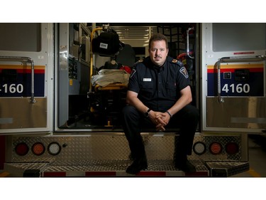 Ottawa Paramedic supervisor Marc Andre Deschamps was on holidays last Friday, taking his son to hockey, when he turned around to head into headquarters and then out to Dunrobin Friday night to respond to those injured by the tornado.  Julie Oliver/Postmedia