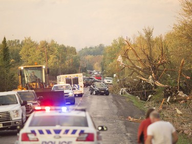 The aftermath of a tornado in Dunrobin on Friday, Sept. 21, 2018. Matt Day photo