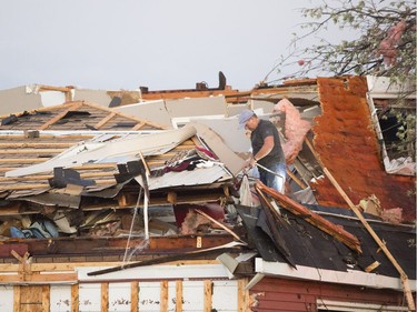 The aftermath of a tornado in Dunrobin on Friday, Sept. 21, 2018. Matt Day photo