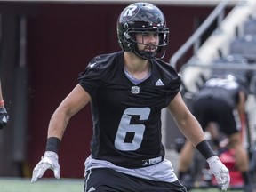 Defensive back Antoine Pruneau and his teammates now share top spot in the CFL East after losing to the B.C. Lions in Vancouver on Friday night.