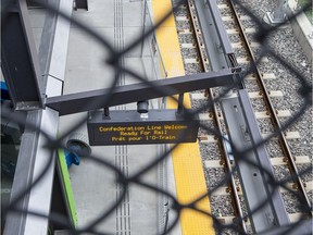 Tracks sit idle near the Cyrville Station of the Ottawa LRT Confederation Line earlier this week. Errol McGihon/Postmedia