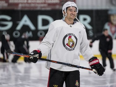 Ottawa Senators Mark Stone during an informal pre-training camp skate at the Bell Sensplex. September 11, 2018. Errol McGihon/Postmedia