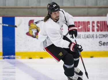 Ottawa Senators captain Erik Karlsson during an informal pre-training camp skate at the Bell Sensplex. September 11, 2018. Errol McGihon/Postmedia