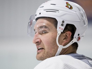 Ottawa Senators Mark Stone during an informal pre-training camp skate at the Bell Sensplex. September 11, 2018. Errol McGihon/Postmedia