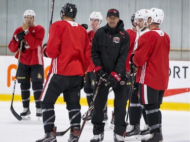 Ottawa Senators development coach Chris Kelly during an informal pre-training camp skate at the Bell Sensplex. September 11, 2018. Errol McGihon/Postmedia