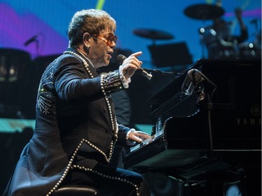 Elton John performs at the Canadian Tire Centre on Friday, Sept. 28, 2018.