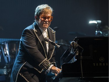 Elton John performs at the Canadian Tire Centre on Friday, Sept. 28, 2018.