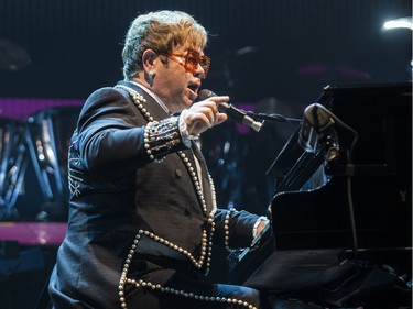 Elton John performs at the Canadian Tire Centre on Friday, Sept. 28, 2018.