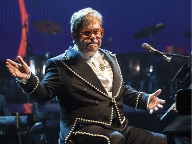 Elton John performs at the Canadian Tire Centre on Friday, Sept. 28, 2018.