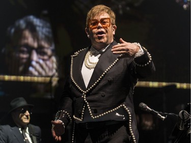 Elton John performs at the Canadian Tire Centre on Friday, Sept. 28, 2018.