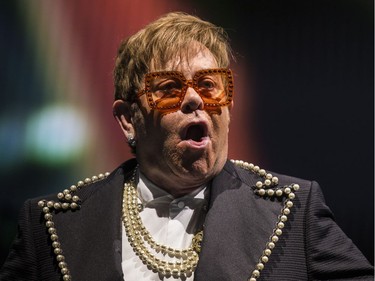 Elton John performs at the Canadian Tire Centre on Friday, Sept. 28, 2018.