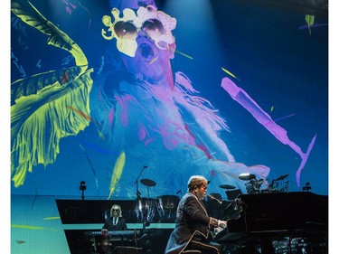 Elton John performs at the Canadian Tire Centre on Friday, Sept. 28, 2018.