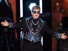 NEW YORK, NY - JANUARY 28:  Recording artist Sir Elton John performs onstage during the 60th Annual GRAMMY Awards at Madison Square Garden on January 28, 2018 in New York City.