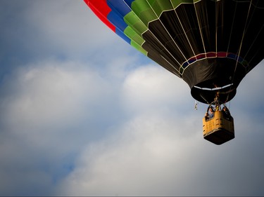 A beautiful balloon floats over the festival moments after launching, giving the riders a stunning view as the sun was slowly starting to set.