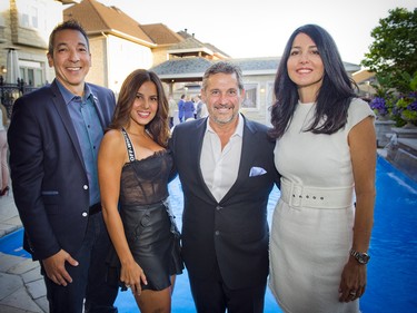 From left, Daniel Fernandes, chair of the Bruyère Foundation, Samar Saab, Aik Aliferis, host for the evening, and Arlie Koyman were the team members who created this event.