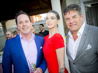 From left, Stephane Gauthier, CFO with Brigil, server Beatrice Beres and Gilles Desjardins, owner of Brigil.