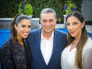 From left, Jasmin Rose Ibrahim, TV host of One World Kitchen, her father Said Ibrahim, and Tanya Chowieri.