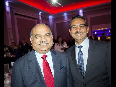 Nishith Goel, CEO of Cistel Technology, a gala sponsor, and Vineet Srivastava, COO of Cistel Technology, and also the co-chair of the Chamberfest board.