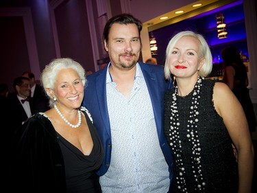 Donors from left, Dr. Karen Dover, artist Dominik Sokolowski and Alpha Art Gallery owner and director Edith Betkowski.