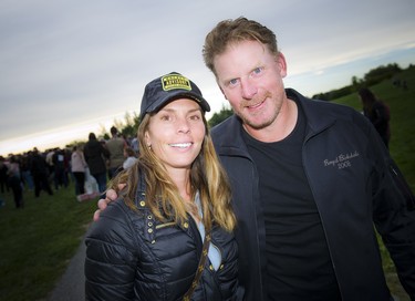 Daniel Alfredsson with his wife, Bibbi Alfredsson.