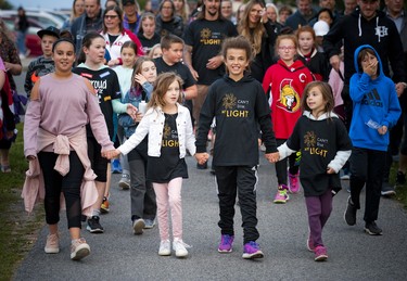 Some of the many children who participated in Sunday's walk.