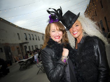 Janet Wilson and Mandy Gosewich, judges for the fashion show.