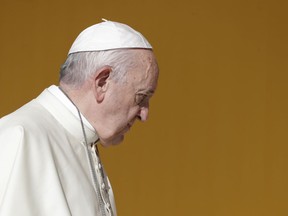 Pope Francis arrives in Piazza Armerina, Italy, Saturday, Sept. 15, 2018. Pope Francis is paying tribute in Sicily to a priest who worked to keep youths away from the Mafia and was slain by mobsters. Francis has flown to the Mediterranean island on the 25th anniversary of the assassination in Palermo of the Rev. Giuseppe "Pino" Puglisi, who has been declared a martyr by the Vatican.