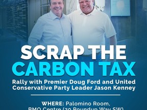 United Conservative Party Leader Jason Kenney and Ontario Premier Doug Ford are shown in a photo posted on Twitter by Alberta's United Conservative Party to promote an upcoming event. THE CANADIAN PRESS/HO-Twitter-@Alberta_UCP MANDATORY CREDIT