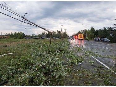 A reported tornado touched down in Dunrobin in the far west end of Ottawa. Wayne Cuddington/ Postmedia