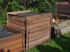 Compost bins. A good compost bin makes easy work of adding ingredients or removing compost and also fends off scavengers and retains heat and moisture.