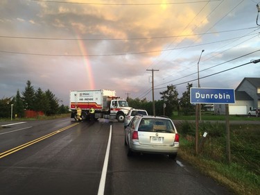 A rainbow comes out after a possible tornado hit Dunrobin on Friday, Sept. 21, 2018. Jim Bagnall, Postmedia