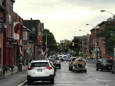 Bear cage prepared for loose bear in the Byward Market area.