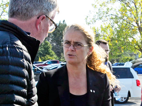 Governor General Julie Payette visits tornado-damaged communities on Sept. 24, 2018 with Ottawa Mayor Jim Watson.